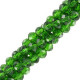 Faceted glass beads 3x2mm disc - Fairway green-pearl shine coating